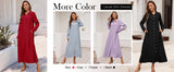 Chouyatou Women's Casual Button Down Maxi Shirt Dress Long Sleeve Button Up Tunic Long Dress