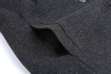 Chouyatou Women's Casual Thicken Wool Blend Stand Collar Single Breasted Pea Coat
