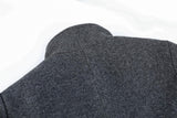 Chouyatou Women's Casual Thicken Wool Blend Stand Collar Single Breasted Pea Coat
