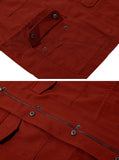 Chouyatou Women's Fall Stand Collar Zip Up Military Cotton Utility Safari Jacket