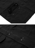 Chouyatou Women's Fall Stand Collar Zip Up Military Cotton Utility Safari Jacket