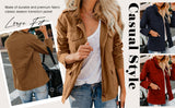 Chouyatou Women's Fall Stand Collar Zip Up Military Cotton Utility Safari Jacket