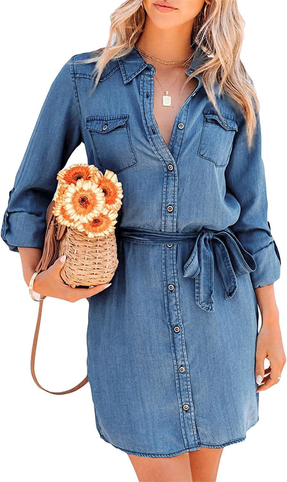 Women's Denim Shift Dress | Ralph Lauren | Denim shirt dress women, Cotton  shift dress, Denim shirt dress