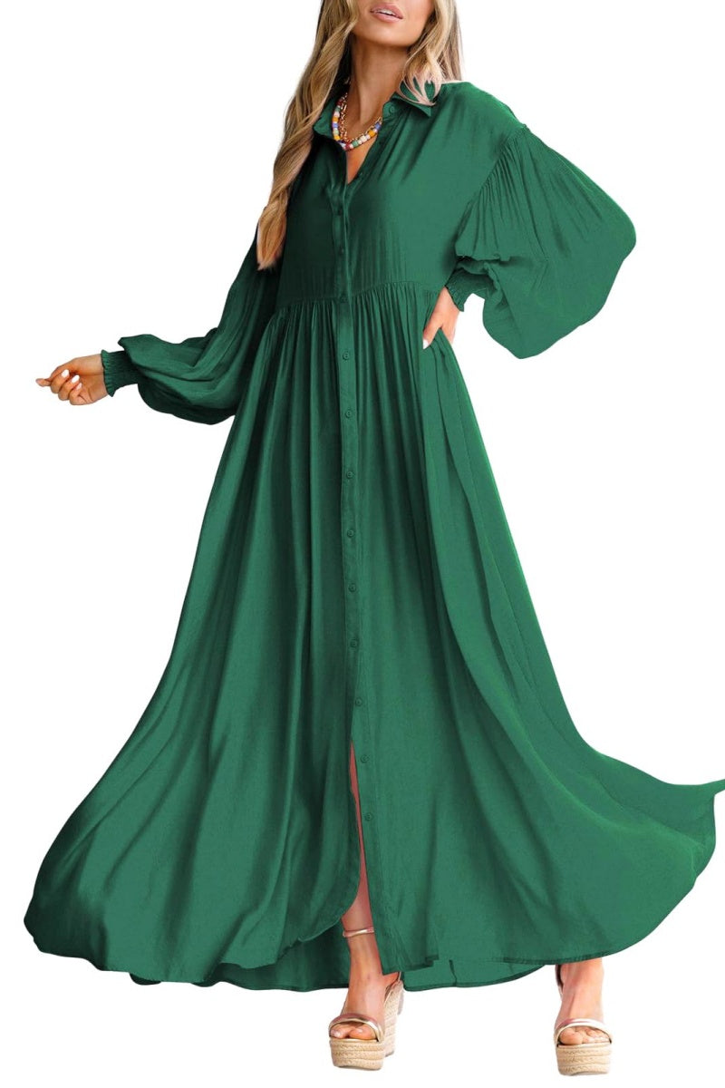 Chouyatou Women's Casual Long Sleeve Button Down Shirt Dress Elegant P CHOUYATOU Chouyatou Women's Casual Long Sleeve Button Down Shirt Dress Elegant P CHOUYATOU