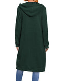 Chouyatou Women's Long Zip Up Oversized Drawstring Hooded Hoodie Jacket Sweatshirt