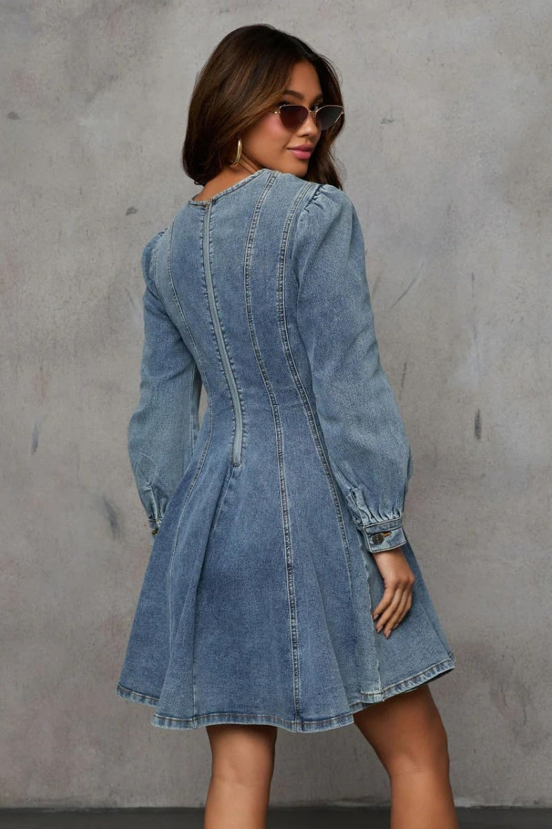 jean fall dress Denim Cute Fall 2018 Outfits How To Wear A Denim Dress For Autumn THE JEANS BLOG