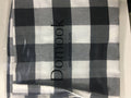DOMOOK Grey and White Buffalo Check Tie Up Curtains Farmhouse Thermal Insulated Window Adjustable Balloon Curtain Shade for Small Window