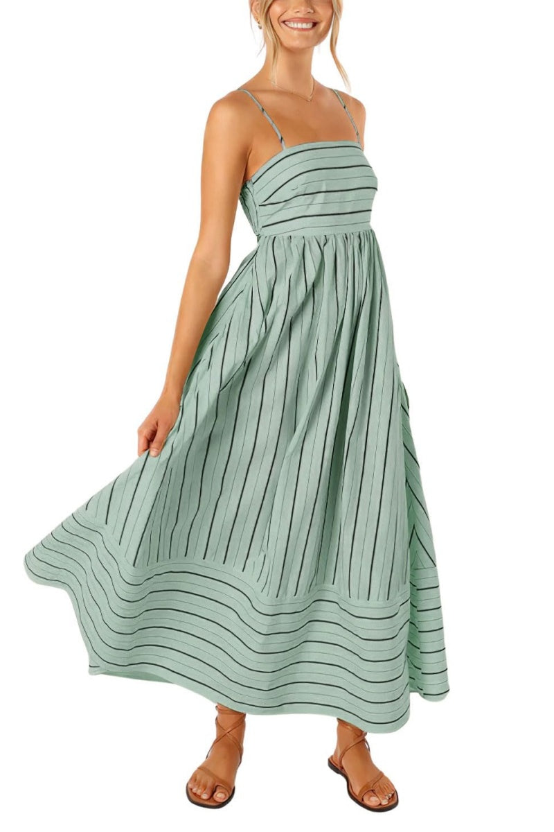 slim fit dress slacks Blackcurrant Maxi Dress, Stripes – Alembika U.S