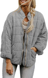 Chouyatou Women's Causal Lightweight Jacket Stand Collar Long Sleeve Zip Up Winter Coats for Women