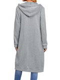 Chouyatou Women's Long Zip Up Oversized Drawstring Hooded Hoodie Jacket Sweatshirt