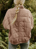 Chouyatou Women's Causal Lightweight Jacket Stand Collar Long Sleeve Zip Up Winter Coats for Women