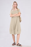 Chouyatou Women Summer Short Sleeve T-Shirt Dress Casual Loose Fit Crewneck Midi Dresses for Women