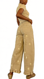 CHOUYATOU Barrel Jeans Women 2026 Floral Print Wide Leg Jeans Y2k Patchwork Baggy Boyfriend Denim Pants