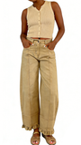 CHOUYATOU Barrel Jeans Women 2026 Floral Print Wide Leg Jeans Y2k Patchwork Baggy Boyfriend Denim Pants