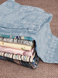 chouyatou Women Boyfriend Baggy Barrel Jeans Floral Print Denim Ankle Pants Wide Leg Mid Rise Jeans Sweatpants Y2k Patchwork