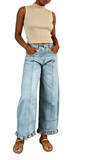 CHOUYATOU Barrel Jeans Women 2026 Floral Print Wide Leg Jeans Y2k Patchwork Baggy Boyfriend Denim Pants
