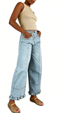 CHOUYATOU Barrel Jeans Women 2026 Floral Print Wide Leg Jeans Y2k Patchwork Baggy Boyfriend Denim Pants
