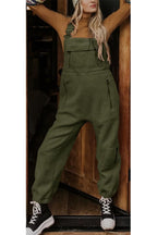 Chouyatou Womens Fuzzy Fleece Overall Jumpsuits Casual Loose Fit Winter Sherpa Bib Overalls with Pockets