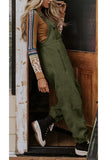 Chouyatou Womens Fuzzy Fleece Overall Jumpsuits Casual Loose Fit Winter Sherpa Bib Overalls with Pockets