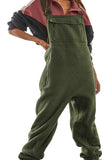 Chouyatou Womens Fuzzy Fleece Overall Jumpsuits Casual Loose Fit Winter Sherpa Bib Overalls with Pockets