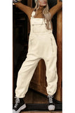 Chouyatou Womens Fuzzy Fleece Overall Jumpsuits Casual Loose Fit Winter Sherpa Bib Overalls with Pockets