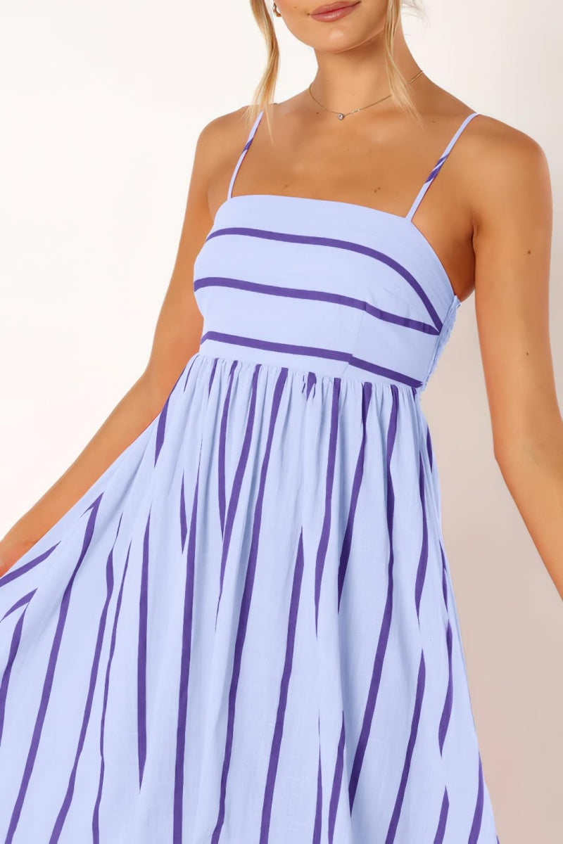 blue and purple striped dress Lovestitch V-Neck Maxi Dress in Blue/Pink/Purple at Nordstrom Rack, Size Medium