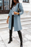 Chouyatou Women's Winter Wool Coat Shawl Collar Business Casual One Button Midi Long Pea Coat