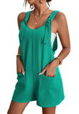 Chouyatou Womens Summer Cute Short Overalls Loose Fit Sleeveless Casual Rompers Jumpsuits Shorts