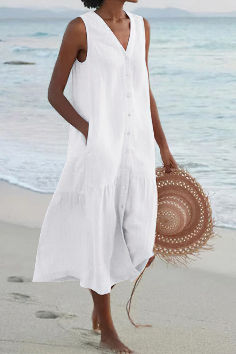 cotton tank dress for women Essential Cotton Tank Bodycon Midi Dress