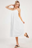 Chouyatou Womens Summer Dresses Sleeveless Spaghetti Strap Lounge Dress Flowy A-Line Midi Dress