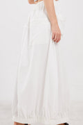 Chouyatou Women Baggy Parachute Skirt Comfy Casual Cotton Y2k Cargo Maxi Long Skirt