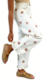 CHOUYATOU Barrel Jeans Women 2026 Floral Print Wide Leg Jeans Y2k Patchwork Baggy Boyfriend Denim Pants