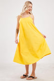 Chouyatou Womens Summer Dresses Sleeveless Spaghetti Strap Lounge Dress Flowy A-Line Midi Dress