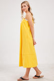 Chouyatou Womens Summer Dresses Sleeveless Spaghetti Strap Lounge Dress Flowy A-Line Midi Dress