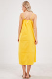 Chouyatou Womens Summer Dresses Sleeveless Spaghetti Strap Lounge Dress Flowy A-Line Midi Dress