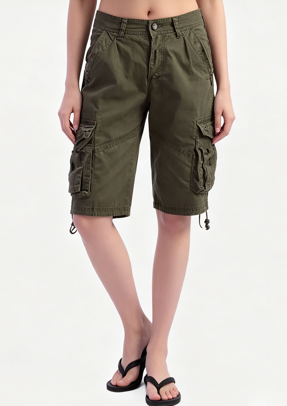 UTCOCO Women's Denim Shorts Casual Summer High Waisted Wide Leg Buttons Pleated Ruffle Jean Shorts