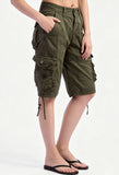 UTCOCO Women's 2025 Denim Shorts Casual Summer High Waisted Wide Leg Buttons Pleated Ruffle Jean Shorts