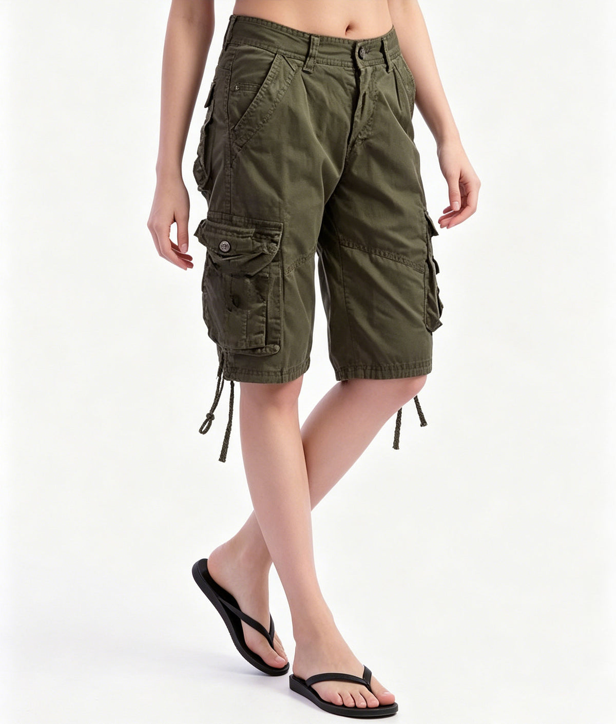 UTCOCO Women's Denim Shorts Casual Summer High Waisted Wide Leg Buttons Pleated Ruffle Jean Shorts