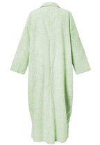 Chouyatou Women's Casual Long Sleeve Button Down Loose Striped Cotton Maxi Shirt Dress
