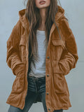 CHOUYATOU Women's 2026 Spring Hooded Cotton Safari Jacket Zip Up Trench Coat Windproof Military Anorak Outerwear