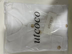 UTCOCO Women's Casual Waffle Knit Shacket Jacket Loose Fit Long Sleeve Button Down Shirt Shacket Top