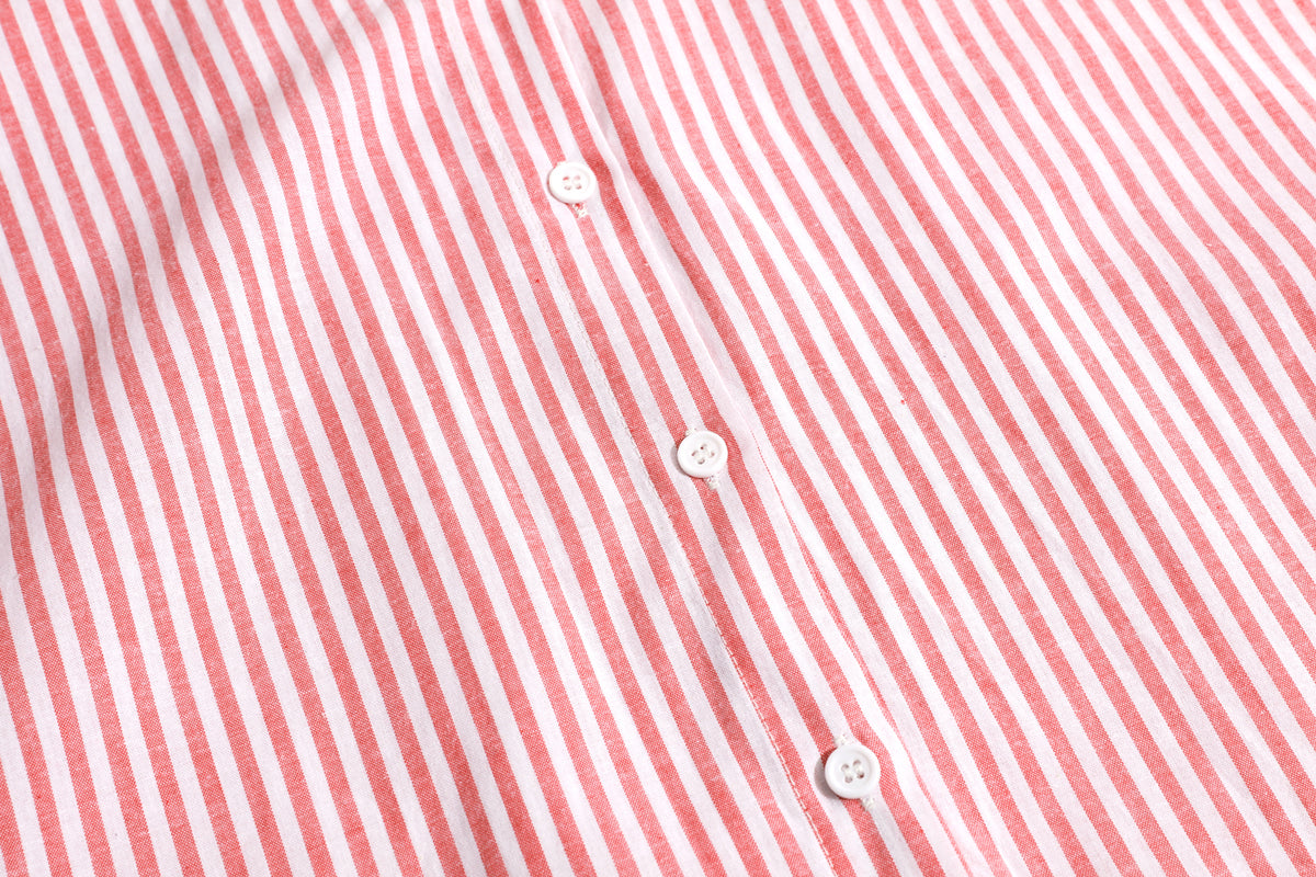 Chouyatou Women's Casual Long Sleeve Button Down Loose Striped Cotton Maxi Shirt Dress