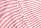 chouyatou Women's Casual Long Sleeve Button Down Loose Striped Cotton Maxi Shirt Dress