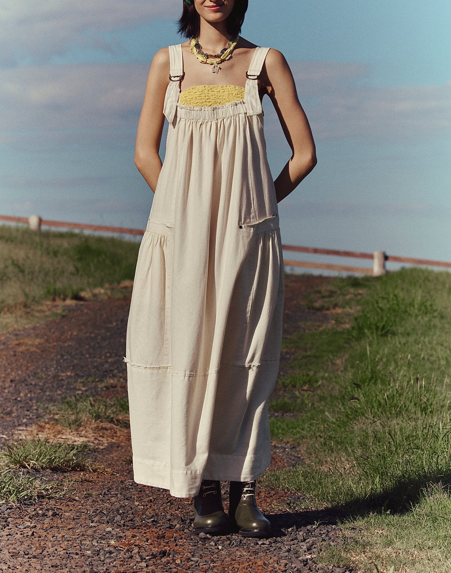 chouyatou Women's Cargo Overall Dress Sleeveless Adjustable Strap Safa CHOUYATOU chouyatou Women's Cargo Overall Dress Sleeveless Adjustable Strap Safa CHOUYATOU