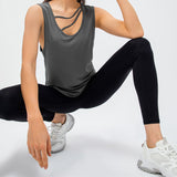Chouyatou Women Breathable Quick-Drying Yoga Running Vest