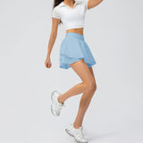 Chouyatou Women Loose Breathable Running Yoga Sports Skirt