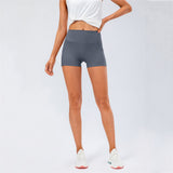 Chouyatou Women High Waist Skinny Running Training Gym Shorts