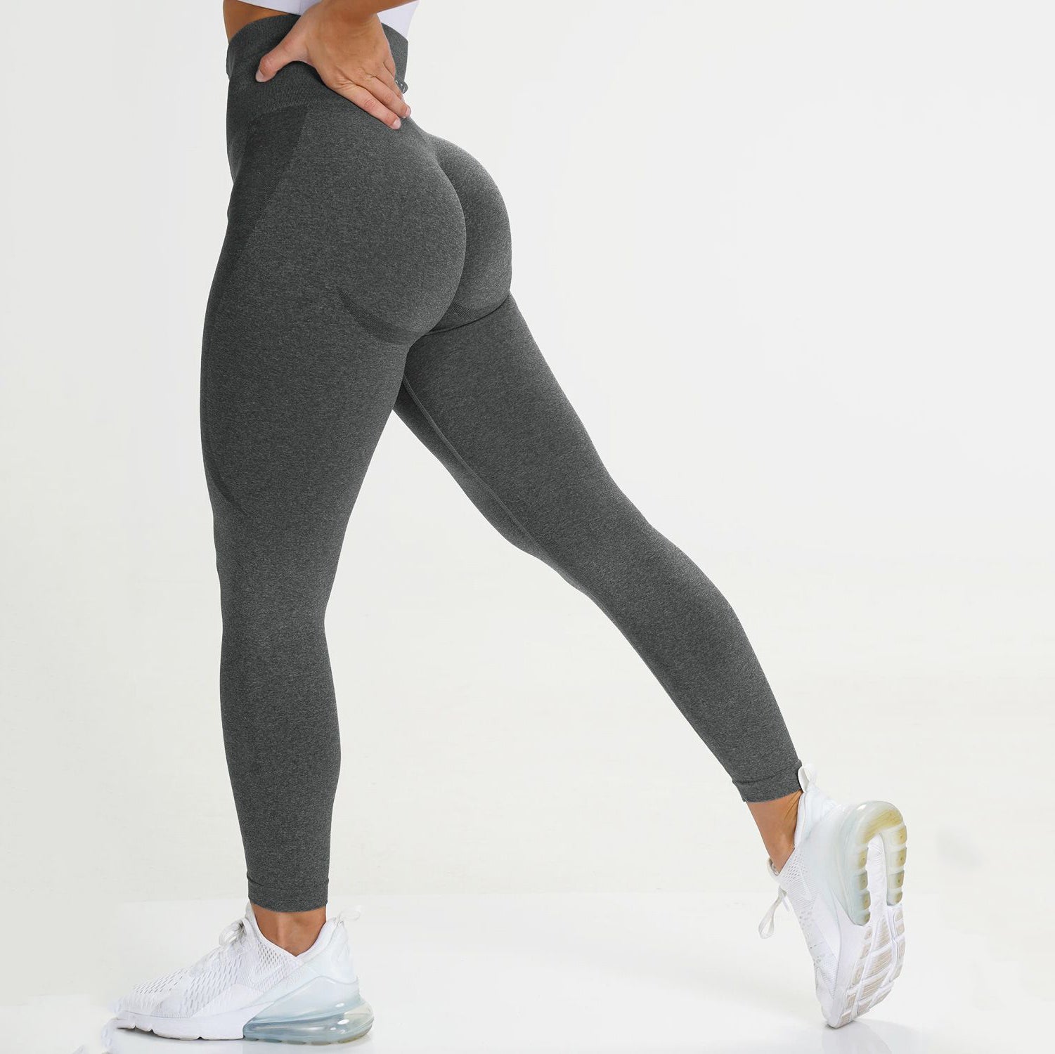 Chouyatou Women Sport Slim  Fitness High Waist Pants