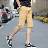 Chouyatou Men Trendy Slim Cotton Shorts