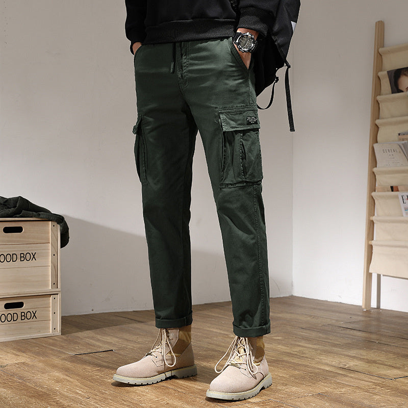 Chouyatou Men Overalls Trendy Brand Straight Trousers